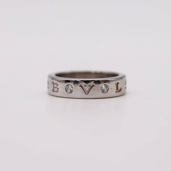 -Bvlgari Roma Modern Eternity Ring In 18Kt White Gold With Vs Round Diamonds