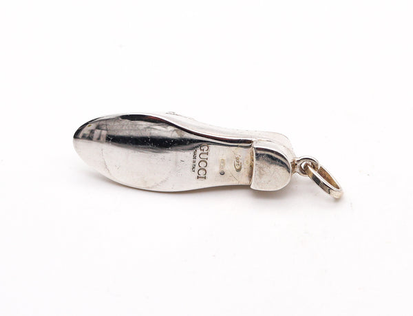 -Gucci 1980 Firenze Loafer Shoe Pendant Charm In Solid .925 Sterling Silver