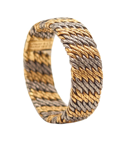 TIFFANY & CO. France 1960 By Georges L'Enfant Woven Wires Band In 18Kt Gold