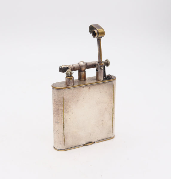 WISE & GREENWOOD Pre-Dunhill 1923 Art Deco Unique C Lift Arm Petrol Lighter