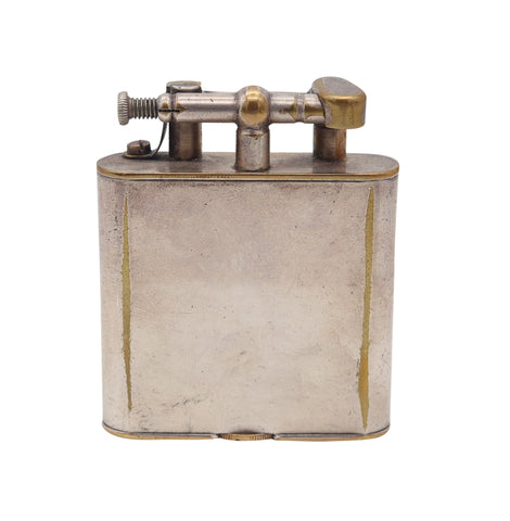 WISE & GREENWOOD Pre-Dunhill 1923 Art Deco Unique C Lift Arm Petrol Lighter