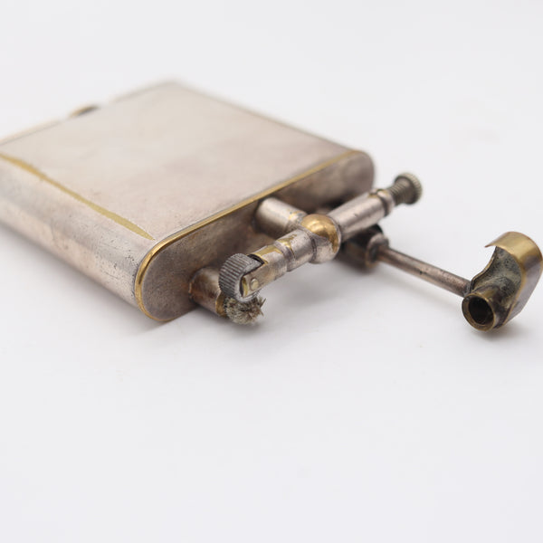 WISE & GREENWOOD Pre-Dunhill 1923 Art Deco Unique C Lift Arm Petrol Lighter