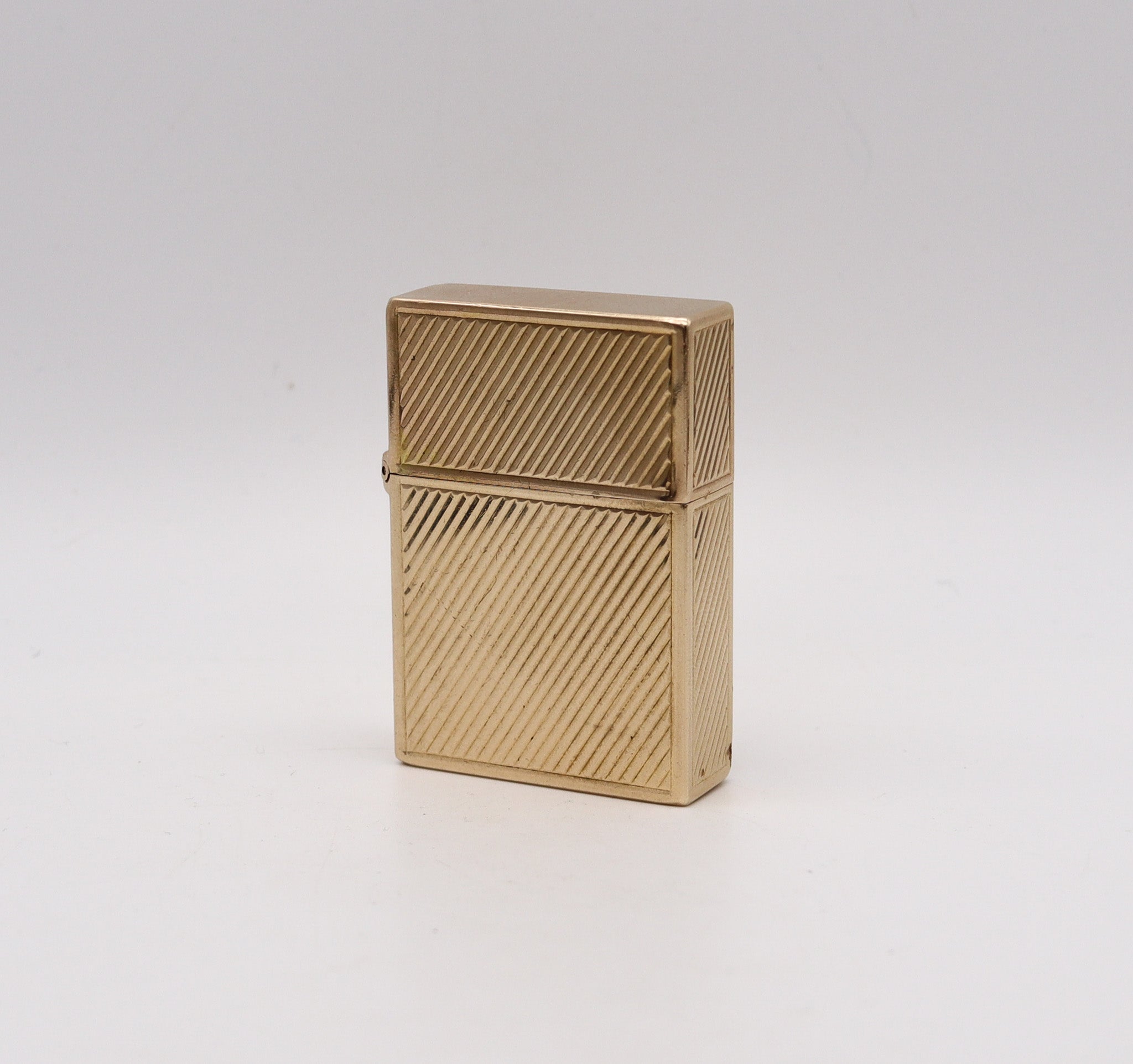 Tiffany & Co. 1960 Modernist Zippo Petrol Fluid Pocket Lighter In