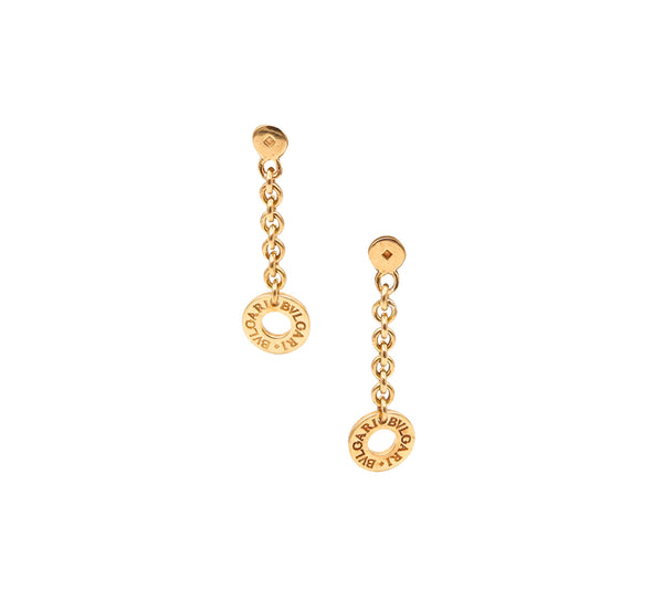 -Bvlgari Roma Chained Dangle Drop Bvlgari Bvlgari Earrings In 18Kt Yellow Gold