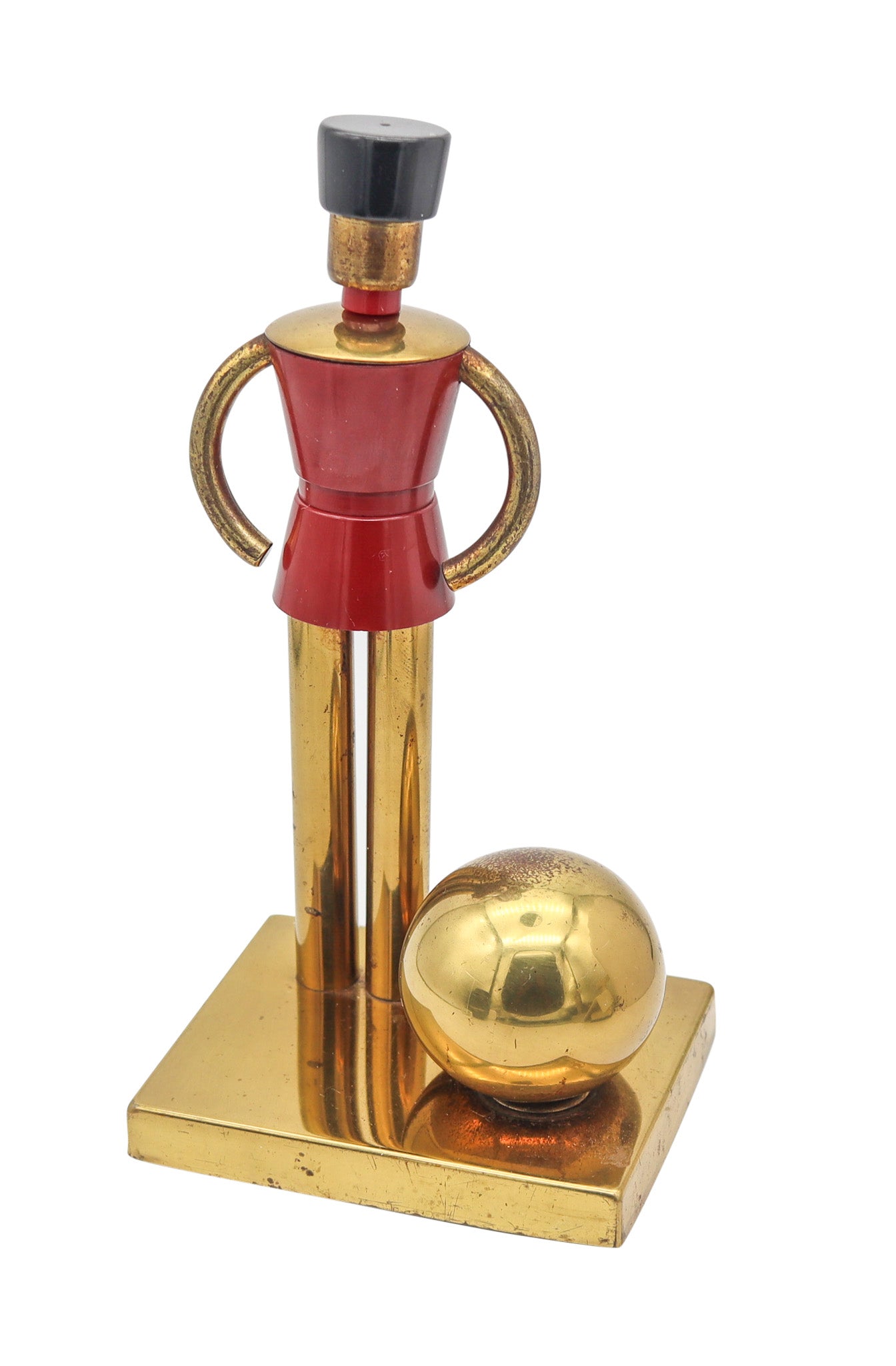 WALTER VON NESSEN 1930 For Chase Lacquered Toy-Soldier Figure In Gilt Brass