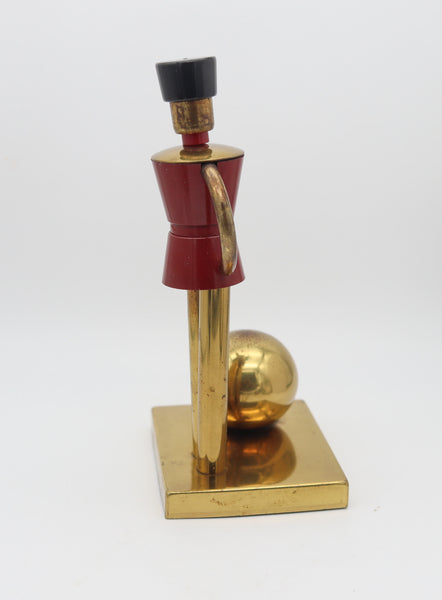 WALTER VON NESSEN 1930 For Chase Lacquered Toy-Soldier Figure In Gilt Brass