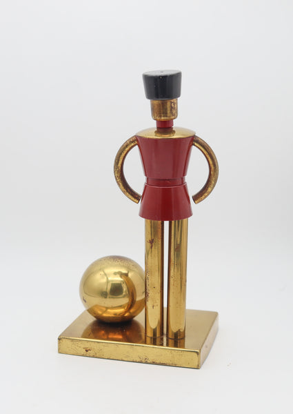 WALTER VON NESSEN 1930 For Chase Lacquered Toy-Soldier Figure In Gilt Brass