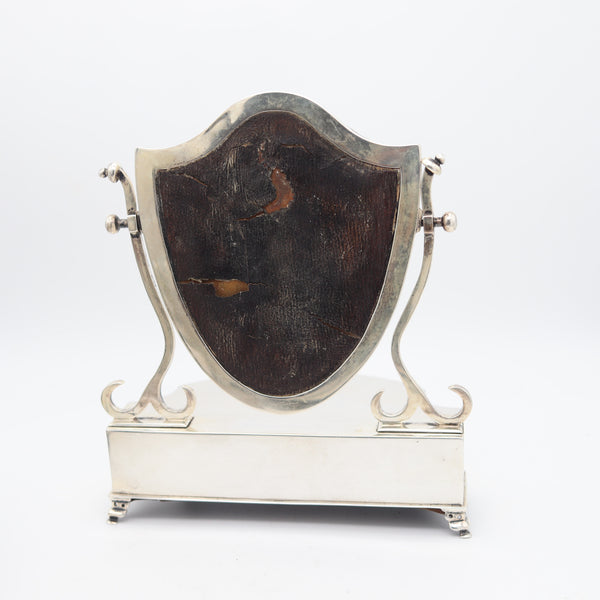 LEVI & SALAMAN 1902 Birmingham Desk Chest With Mirror In .925 Sterling Silver
