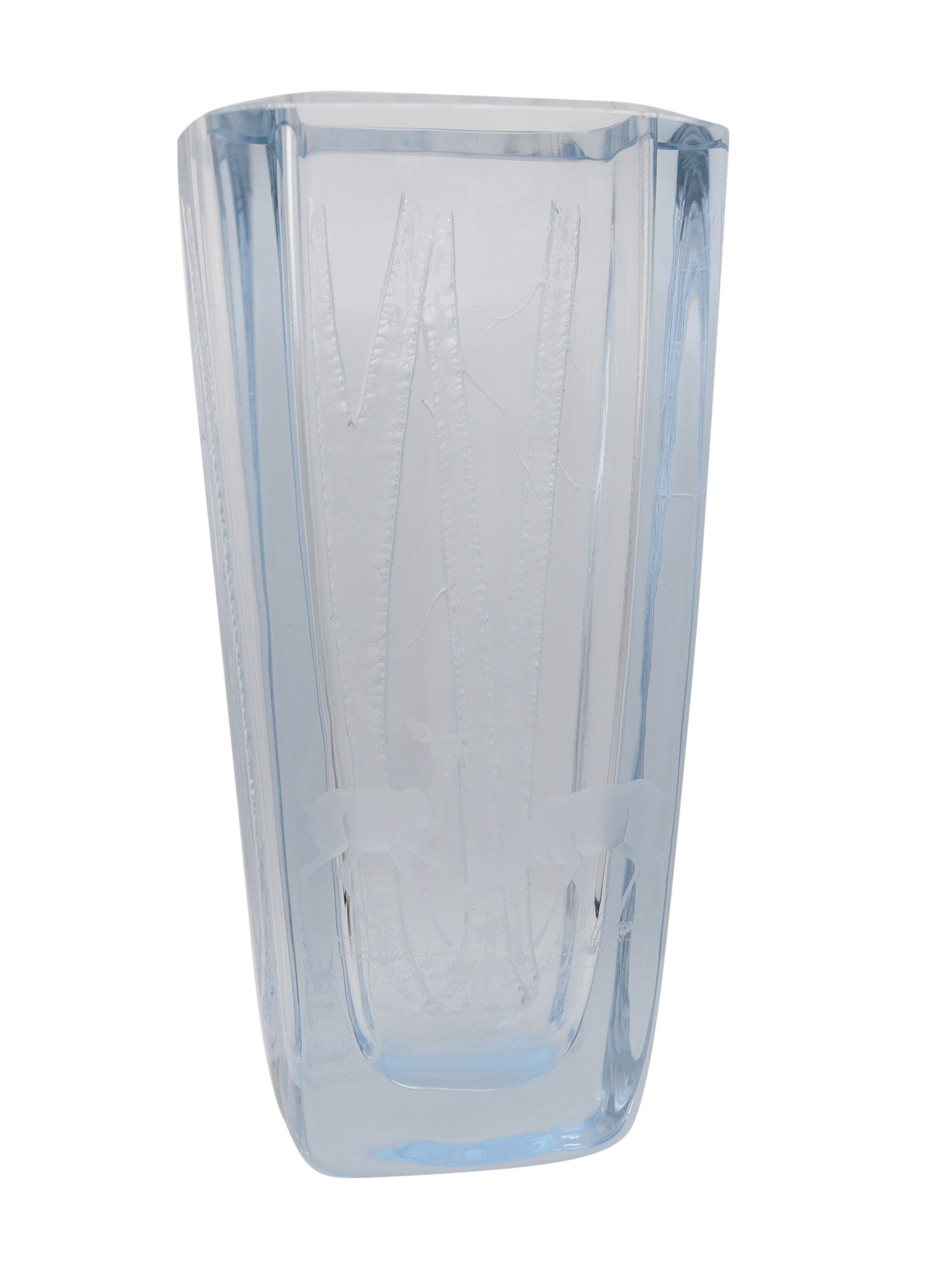STROMBERGSHYTTAN 1950-60 Sweden Laila Von Wendel Decorative Art Glass Vase