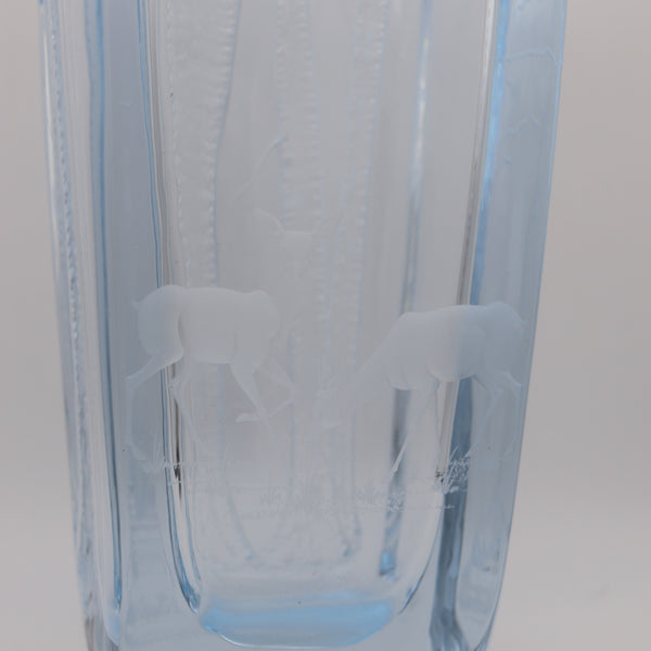 STROMBERGSHYTTAN 1950-60 Sweden Laila Von Wendel Decorative Art Glass Vase