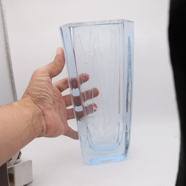 STROMBERGSHYTTAN 1950-60 Sweden Laila Von Wendel Decorative Art Glass Vase