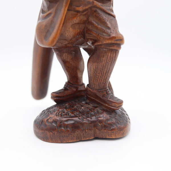 BLACK FOREST 1900 Germany-Swiss Carved Wood Nutcracker Old Gnome Figure