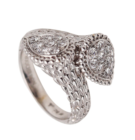 -Boucheron Paris Serpent Boheme Toi Et Moi Ring In 18Kt Gold 1.12 Ctw Diamonds