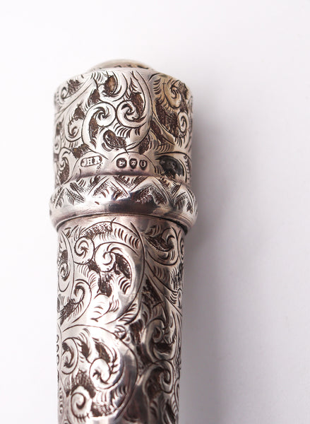 CONDUCTOR'S BATON 1893 Antique Ebony Wood And .925 Sterling Silver In Case