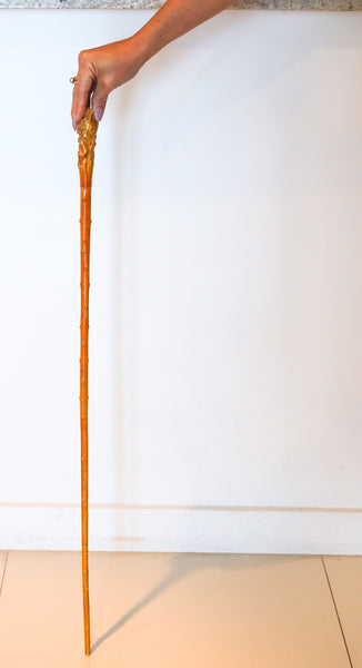 JAPAN 1880 Meiji Highly Detailed Walking Cane With Monkeys In a Bamboo Forest
