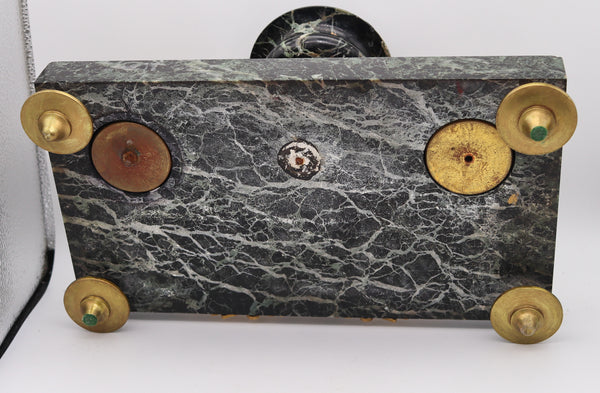 NAPOLEON III Antique 1870 French Desk Tray Set In Gray Marble And Gilt Ormolu