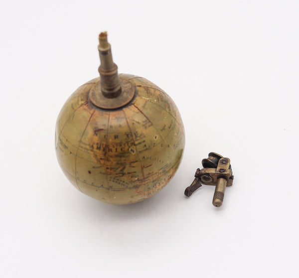 QUERCIA ECLAIR Model 1929 France Art Deco Mappaemundi Desk Petrol Lighter