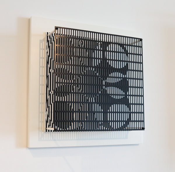 ANTONIO ASIS Paris 2010 "Vibration 4 Grands 9 Petits" Op-Art Wall Sculpture