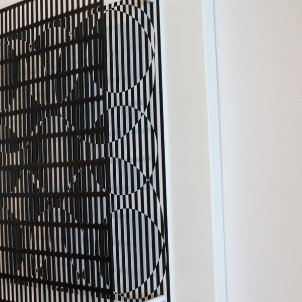 ANTONIO ASIS Paris 2010 "Vibration 4 Grands 9 Petits" Op-Art Wall Sculpture