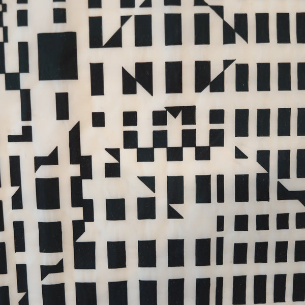 VICTOR VASARELY Paris 1960 Geometric Composition Ink on Rice Paper COA