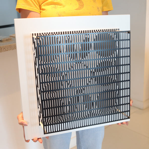 ANTONIO ASIS Paris 2010 "Vibration 4 Grands 9 Petits" Op-Art Wall Sculpture