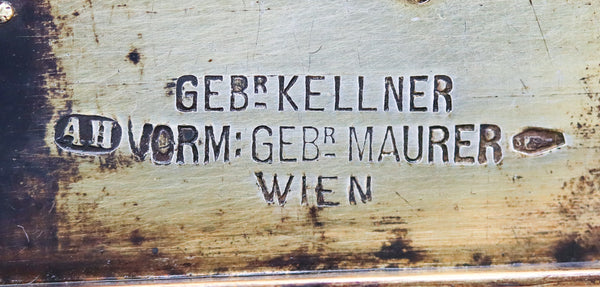 +Kellner Brothers Vienna 1885 Austrian Vesta Tinder Box In .800 Silver With Knife