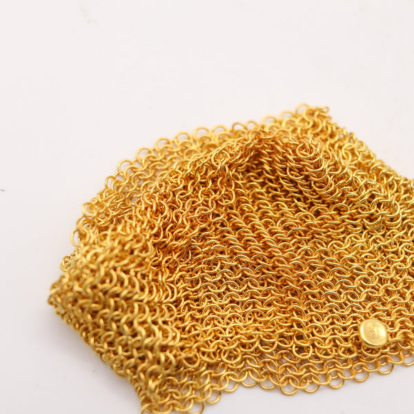 TIFFANY & CO. 1980 Elsa Peretti Mesh Bracelet in 18Kt Gold Vermeil Over Sterling