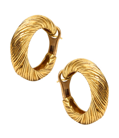 KUTCHINSKY 1972 London Extra Large Twisted Hoop Earrings In 18Kt Yellow Gold