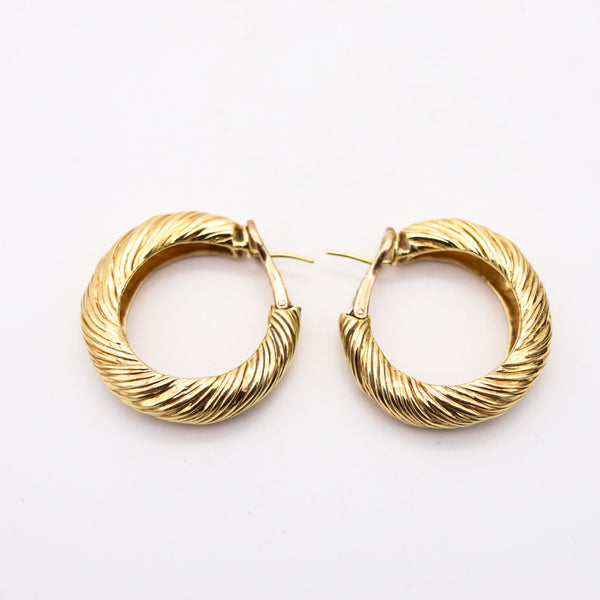 KUTCHINSKY 1972 London Extra Large Twisted Hoop Earrings In 18Kt Yellow Gold