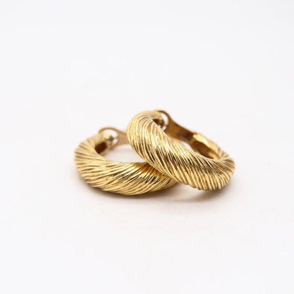KUTCHINSKY 1972 London Extra Large Twisted Hoop Earrings In 18Kt Yellow Gold