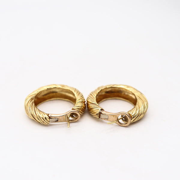 KUTCHINSKY 1972 London Extra Large Twisted Hoop Earrings In 18Kt Yellow Gold