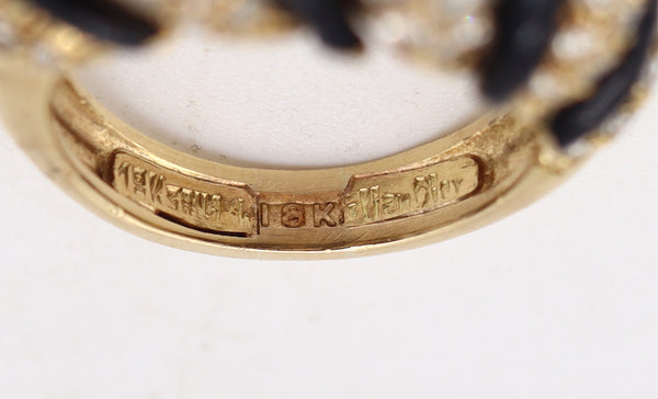 CHRISTIAN DIOR By Cipullo 1970 Paris Cocktail Ring 18Kt Gold With 4.08 Ctw Diamonds