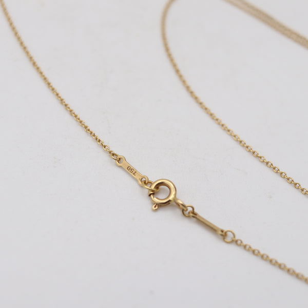 TIFFANY & CO. 1980 Elsa Peretti Nephrite Jade Eternal Circle Necklace In 18Kt Gold