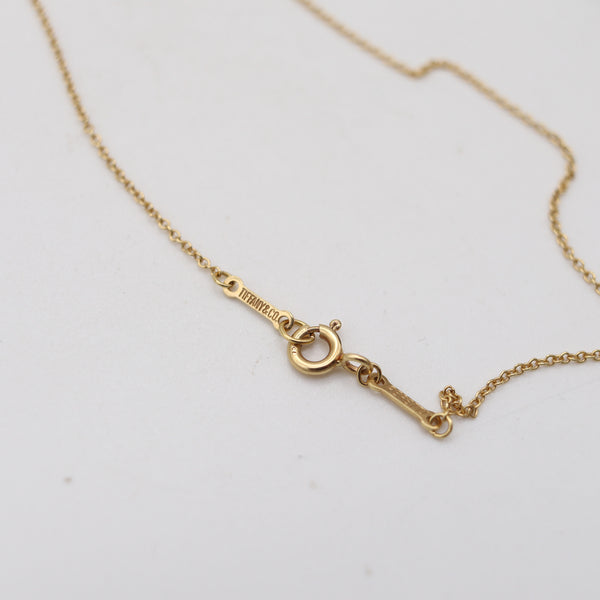 TIFFANY & CO. 1980 Elsa Peretti Nephrite Jade Eternal Circle Necklace In 18Kt Gold