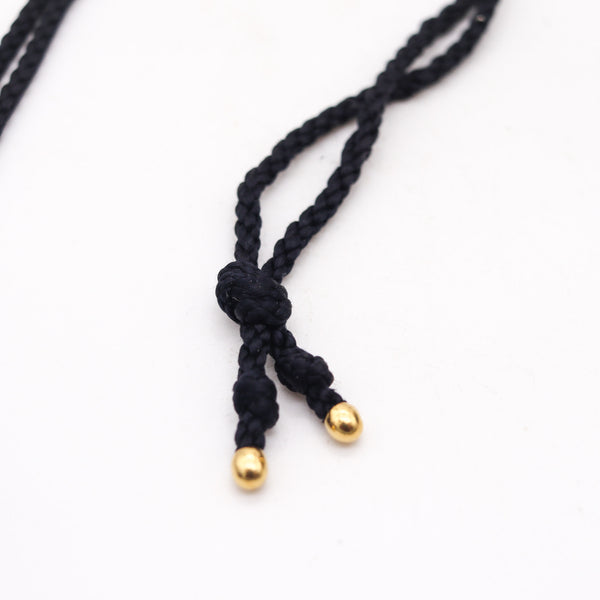 TIFFANY & CO. 1980 Paloma Picasso Lapis Necklace Pendant 18Kt Gold & Diamonds