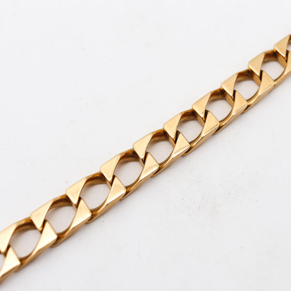 -Cartier Paris 1970 Statement Geometric Bracelet In Solid 18Kt Yellow Gold