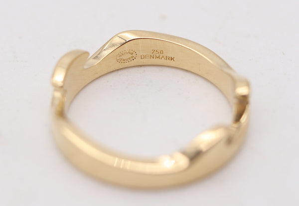 GEORG JENSEN 1970 Denmark By Nina Koppel Fusion Puzzle Ring In 18Kt Yellow Gold