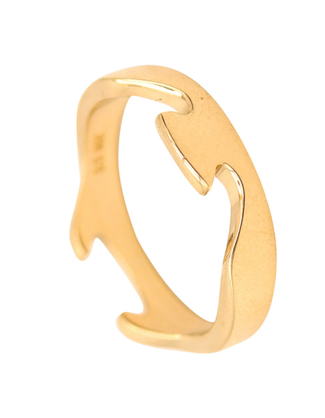 GEORG JENSEN 1970 Denmark By Nina Koppel Fusion Puzzle Ring In 18Kt Yellow Gold