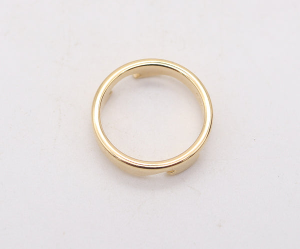 GEORG JENSEN 1970 Denmark By Nina Koppel Fusion Puzzle Ring In 18Kt Yellow Gold
