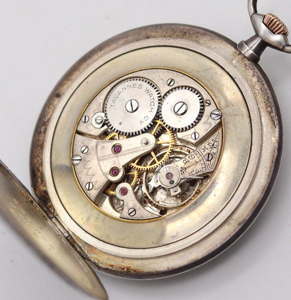 -George Stockwell 1911 London Edwardian Enameled Guilloche Pocket Watch In Sterling