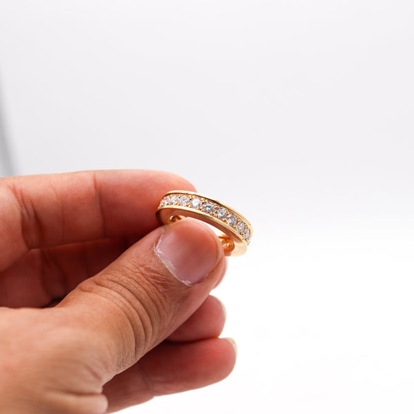 MODERNIST Eternity Ring In Solid 18Kt Yellow Gold With 3.50 Ctw In Diamonds