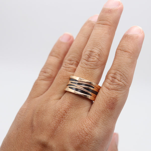 BVLGARI Legend Special Edition Zaha Hadid Ring In 18Kt Yellow Gold With Box