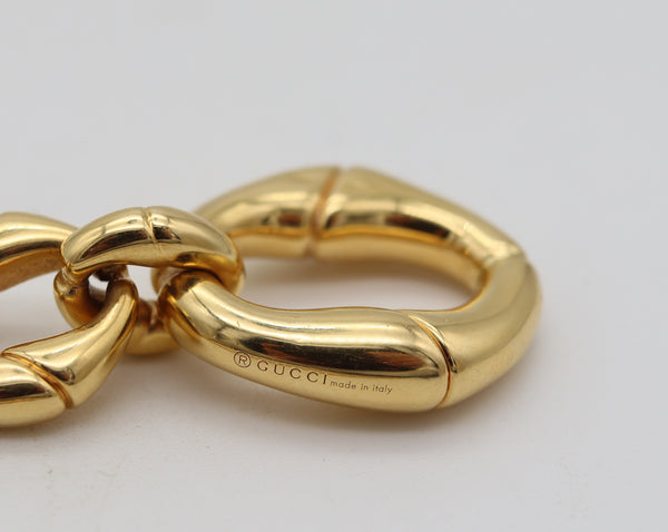 GUCCI Milano Triple Horsebit Dangle Drop Necklace-Pendant In 18Kt Yellow Gold