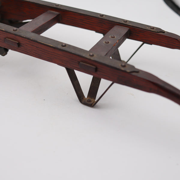 SALESMAN SAMPLE 1890 Barrels Moving Hand Cart Dolly In Oakwood, Iron & Copper