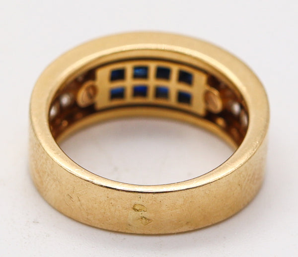 CARTIER Ring Band In 18Kt Yellow Gold With 1.54 Ctw In Sapphires & Diamonds