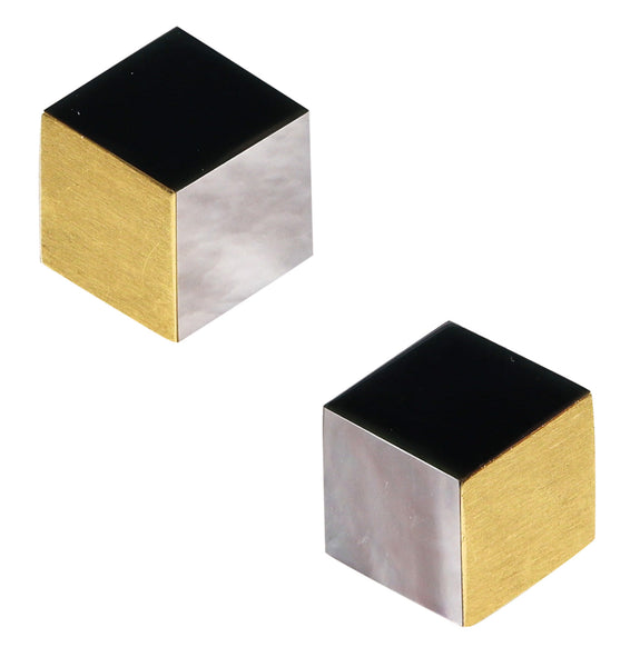 ANGELA CUMMINGS Three Dimensional Geometric Clips On Earrings In 18Kt Yellow Gold