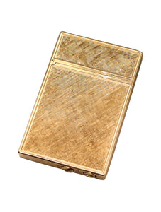 -Tiffany & Co. 1970 Modernist Petrol Fluid Fiorentini Pocket Lighter In 14Kt Yellow Gold