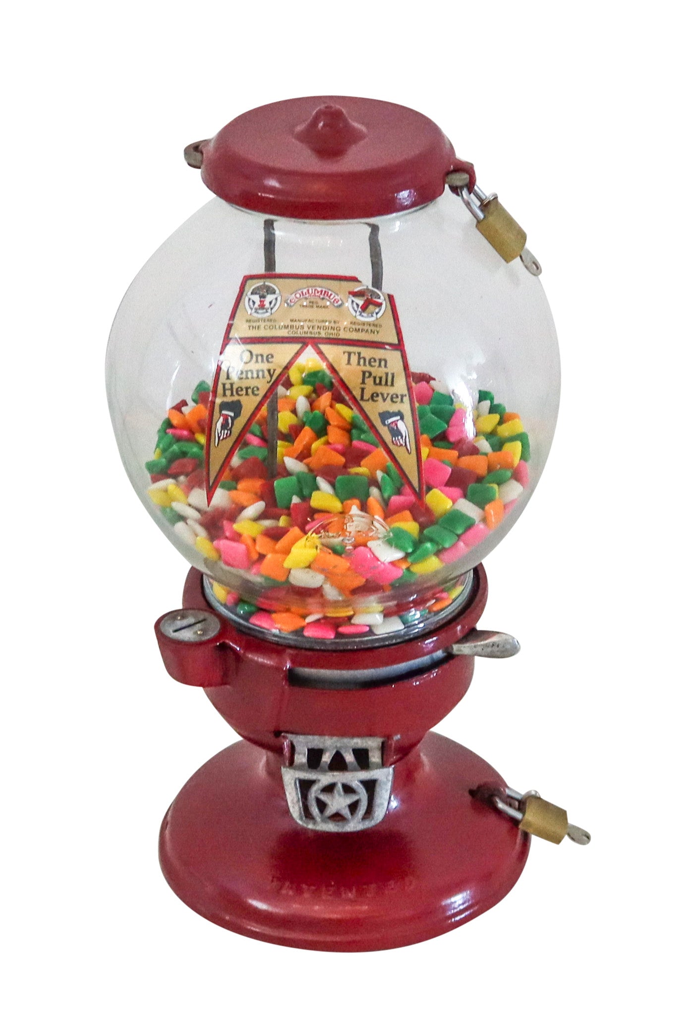 COLUMBUS 1930 Art-Deco Model A Counter Vendor Machine For Gum & Candy