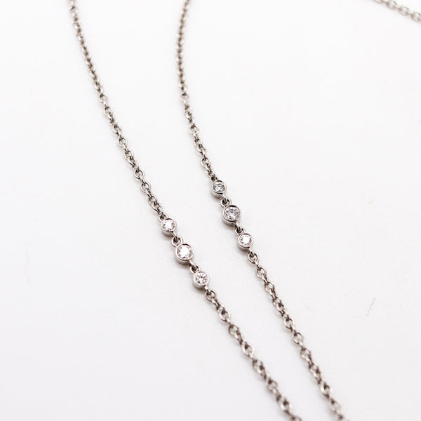 TIFFANY & CO. Long Platinum Necklace With Ctw In Kunzite And Diamonds