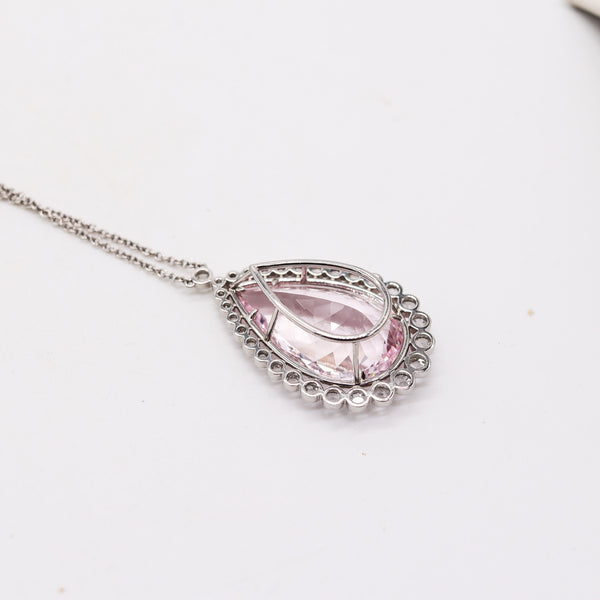 TIFFANY & CO. Long Platinum Necklace With Ctw In Kunzite And Diamonds